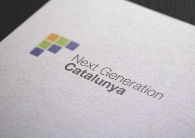 Imatge corporativa per al logotip de Next Generation Catalunya